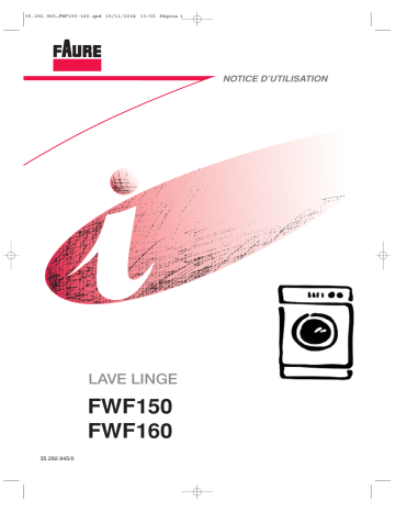 FWF150 | Faure FWF160 Manuel utilisateur | Fixfr