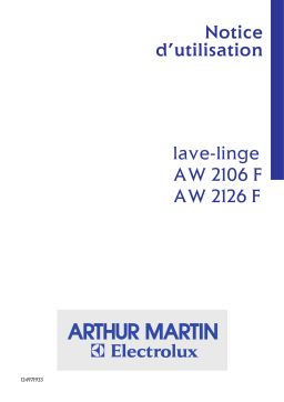 ARTHUR MARTIN ELECTROLUX AW2106F Manuel utilisateur