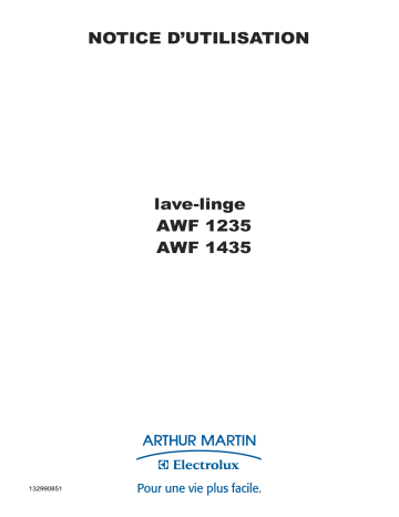 ARTHUR MARTIN ELECTROLUX AWF1235 Manuel utilisateur | Fixfr