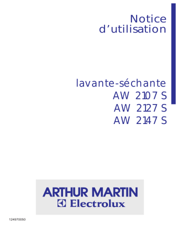 AW2147S | ARTHUR MARTIN ELECTROLUX AW2127S Manuel utilisateur | Fixfr