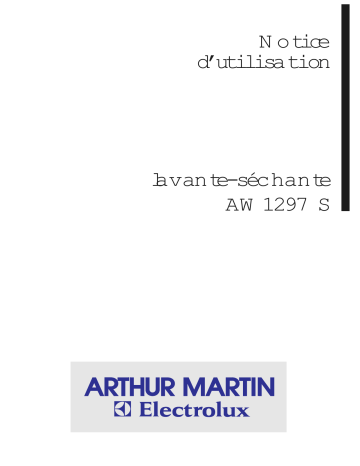 ARTHUR MARTIN ELECTROLUX AW1297S Manuel utilisateur | Fixfr