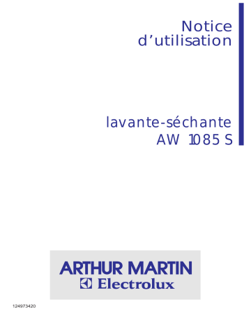 ARTHUR MARTIN ELECTROLUX AW1085S Manuel utilisateur | Fixfr