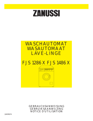 Zanussi FJS1496 Manuel utilisateur | Fixfr