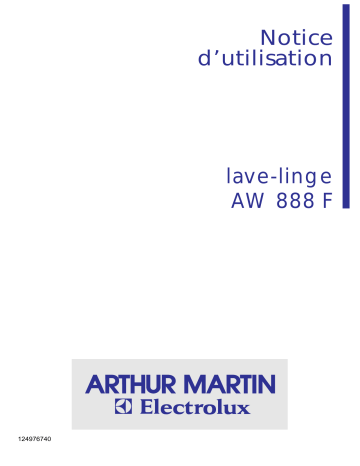ARTHUR MARTIN ELECTROLUX AW888F Manuel utilisateur | Fixfr