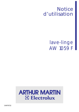 ARTHUR MARTIN ELECTROLUX AW1059F Manuel utilisateur