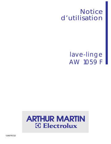 ARTHUR MARTIN ELECTROLUX AW1059F Manuel utilisateur | Fixfr