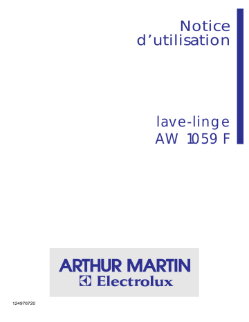 ARTHUR MARTIN ELECTROLUX AW1059F Manuel utilisateur | Fixfr