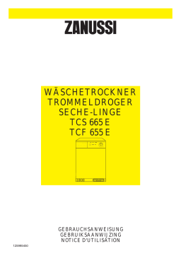 Zanussi TCS665E Manuel utilisateur