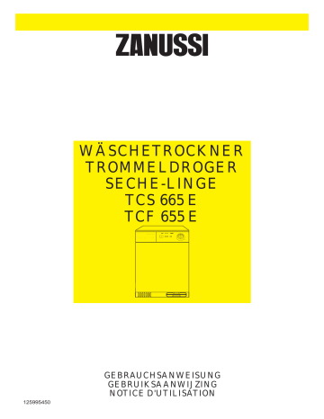 Zanussi TCS665E Manuel utilisateur | Fixfr