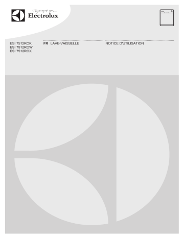 ESI7512ROW | ESI7512ROX | Electrolux ESI7512ROK Manuel utilisateur | Fixfr