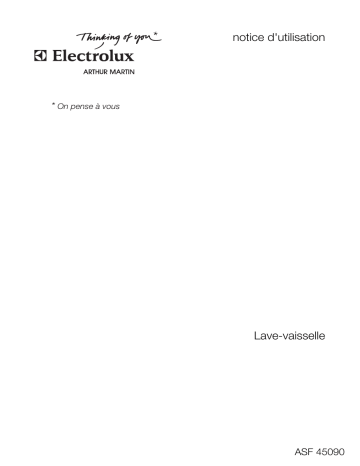 ARTHUR MARTIN ELECTROLUX ASF45090W Manuel utilisateur | Fixfr