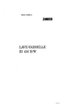 Zanussi ID416B Manuel utilisateur