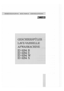 Zanussi ID6294W Manuel utilisateur