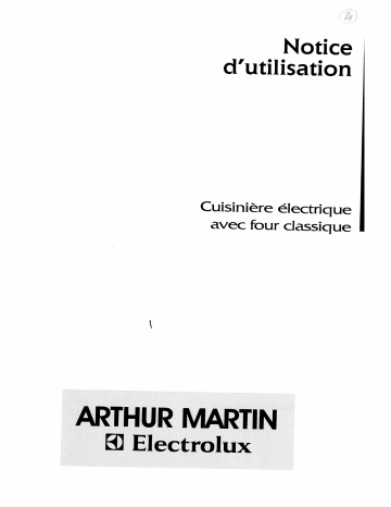 ARTHUR MARTIN ELECTROLUX CE6054W1 Manuel utilisateur | Fixfr
