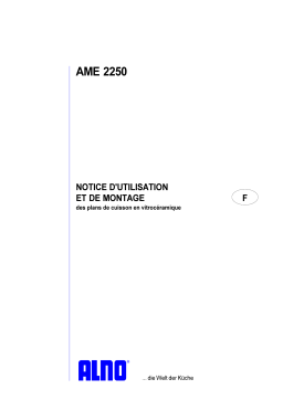 Alno AME2250KW Manuel utilisateur