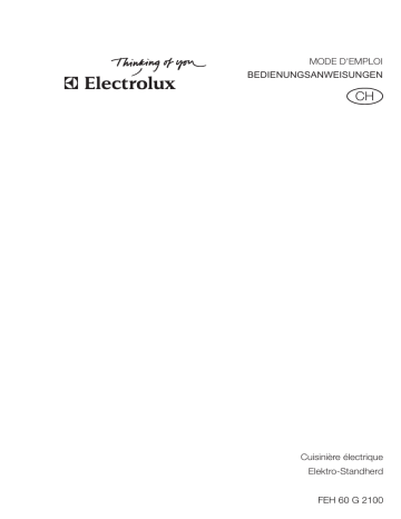 Electrolux FEH60G2100 Manuel utilisateur | Fixfr