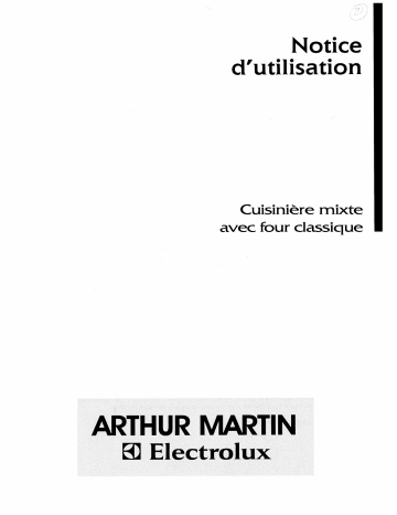 ARTHUR MARTIN ELECTROLUX CM6352W2 Manuel utilisateur | Fixfr