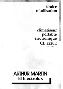 ARTHUR MARTIN ELECTROLUX CL2201 Manuel utilisateur