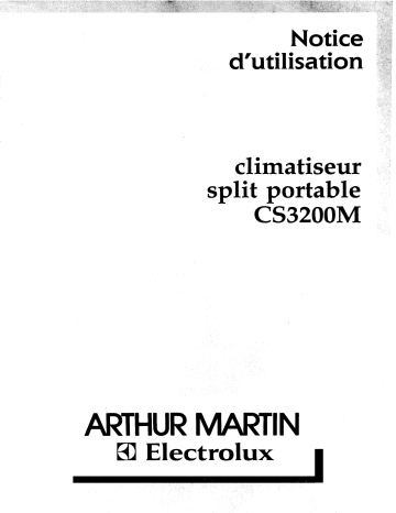 ARTHUR MARTIN ELECTROLUX CS3200M Manuel utilisateur | Fixfr