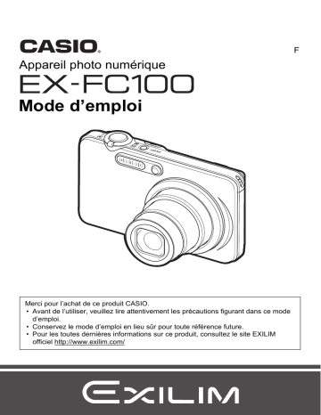 Casio EX-FC100 Manuel utilisateur | Fixfr