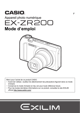 Casio EX-ZR200 Manuel utilisateur