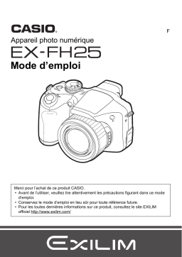 Casio EX-FH25 (Pour les clients américains du nord) Manuel utilisateur