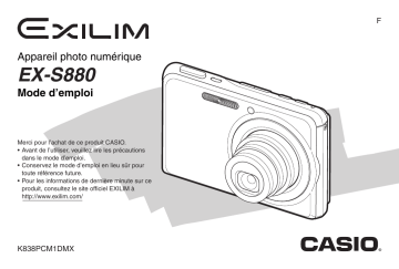 Casio EX-S880 Manuel utilisateur | Fixfr