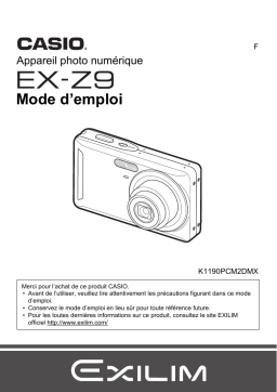 Casio EX-Z9 Manuel utilisateur