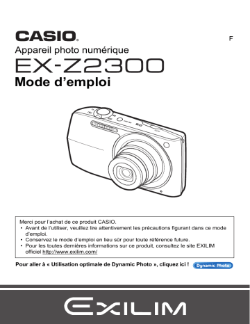 Casio EX-Z2300 Manuel utilisateur | Fixfr