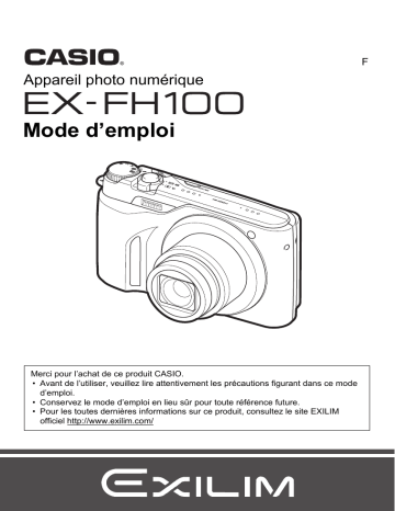 Casio EX-FH100 Manuel utilisateur | Fixfr