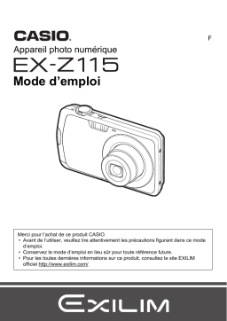 Casio EX-Z115 Manuel utilisateur