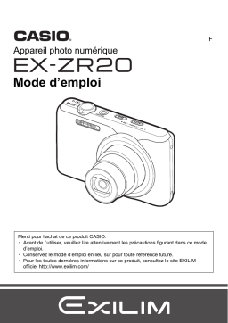 Casio EX-ZR20 Manuel utilisateur