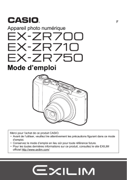 Casio EX-ZR750 Manuel utilisateur
