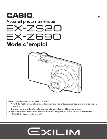 Casio EX-ZS20 Manuel utilisateur | Fixfr