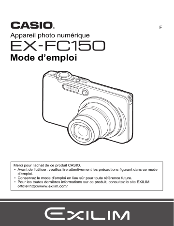 Casio EX-FC150 Manuel utilisateur | Fixfr