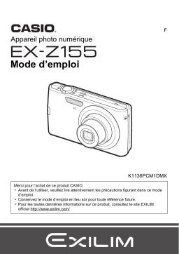 Casio EX-Z155 Manuel utilisateur