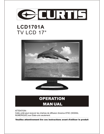 Curtis Computer Flat Panel Television LCD1701A Manuel utilisateur | Fixfr