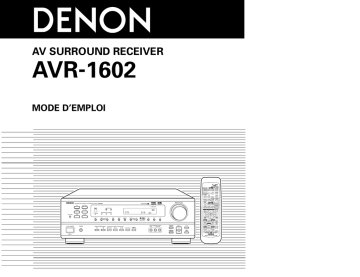 Denon AVR-1602 Home Theater System User Manual | Fixfr