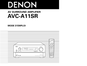Denon AVC-A11SR Stereo Amplifier User Manual | Fixfr