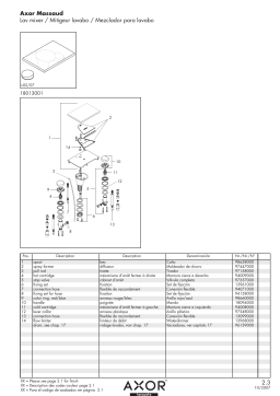 Axor Indoor Furnishings 18013001 Manuel utilisateur