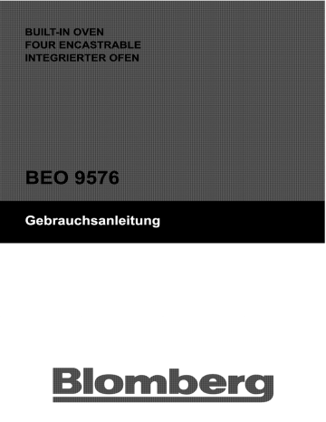 Blomberg beo 9576 Oven User Manual | Fixfr