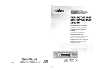 Clarion DB338R/DB338RB Manuel utilisateur | Fixfr