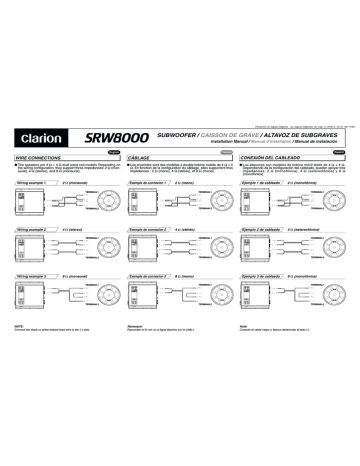 Clarion DVH940N Speaker User Manual | Fixfr