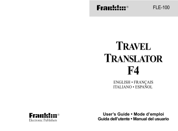 Franklin eBook Reader FLE-100 Manuel utilisateur | Fixfr