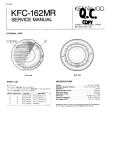 Kenwood KFC-162MR Speaker User Manual