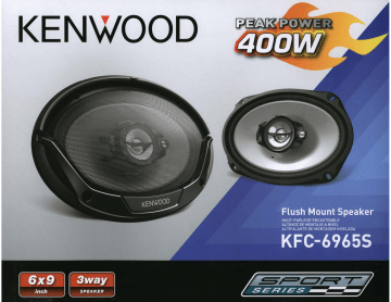 Kenwood Speaker KFC6965S Manuel utilisateur | Fixfr