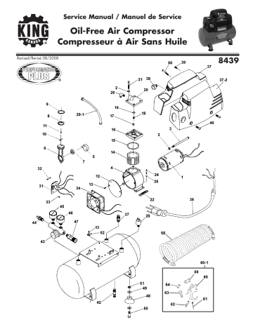 King Canada Air Compressor 8439 Manuel utilisateur | Fixfr