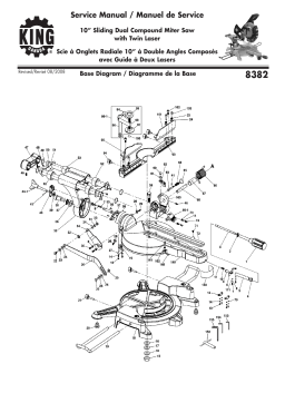 King Canada Saw 8382 Manuel utilisateur