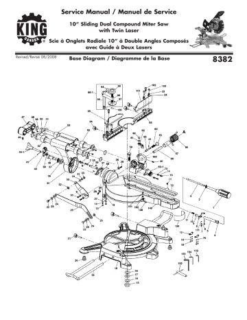 King Canada Saw 8382 Manuel utilisateur | Fixfr