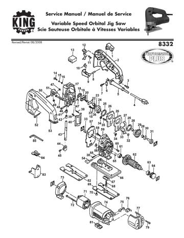 Service Manual / Manuel de Service Variable Speed Orbital Jig Saw | Fixfr